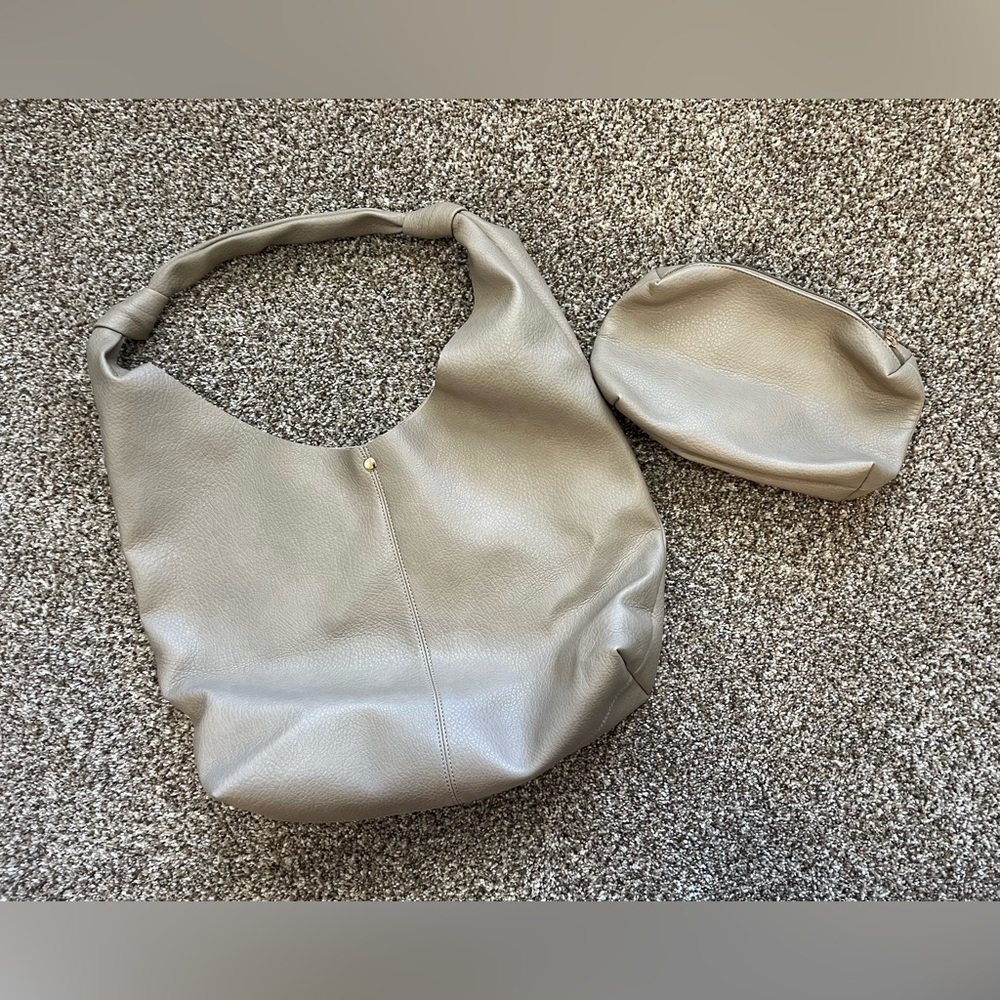 Anthropologie Love Knot Hobo Handbag. Taupe.